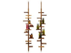 Книжный шкаф iroko с креплением пол-потолок