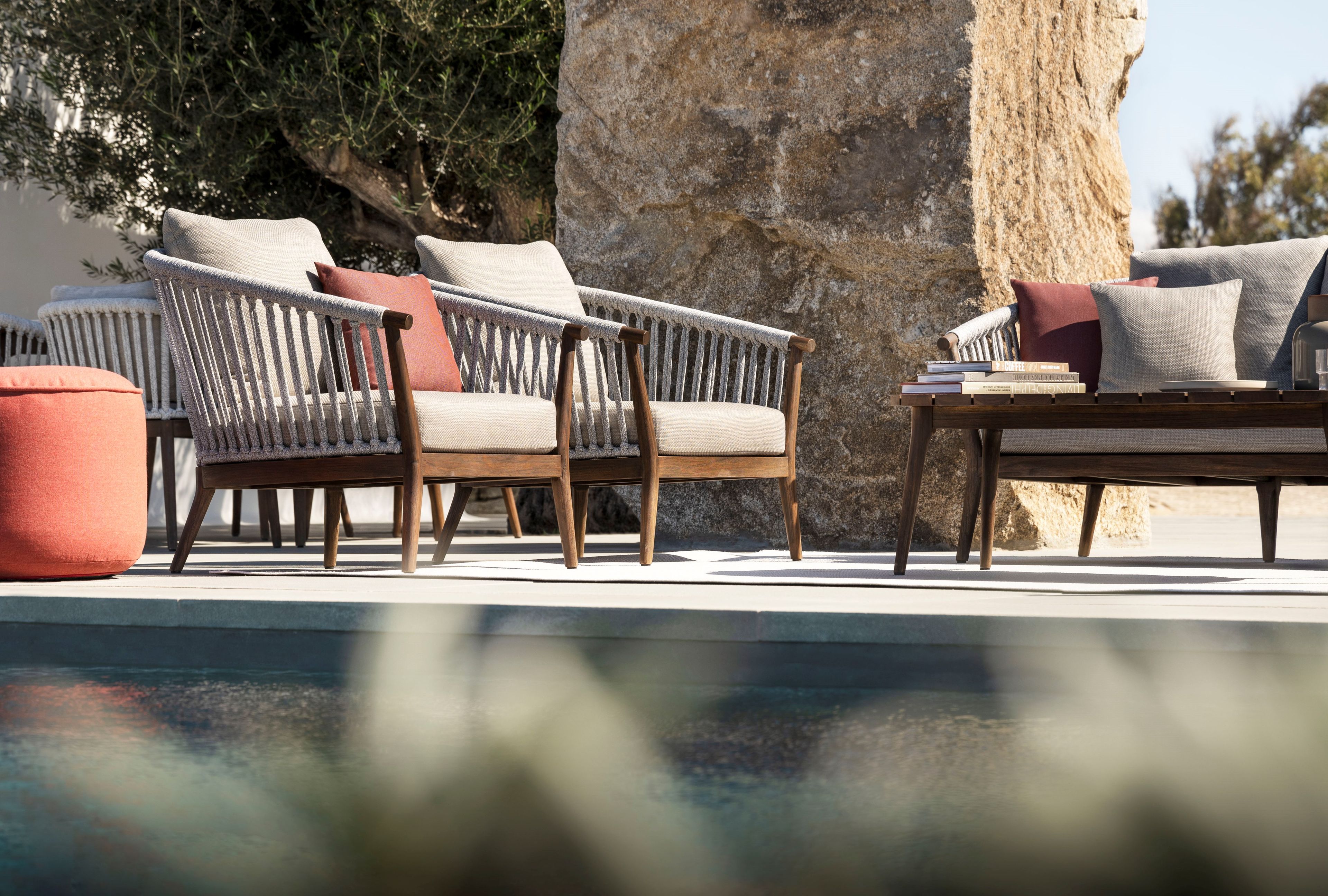 Кресло для сада с мягкой акриловой тканью Jardinico дерево ARCH-00141723 - Вид №2