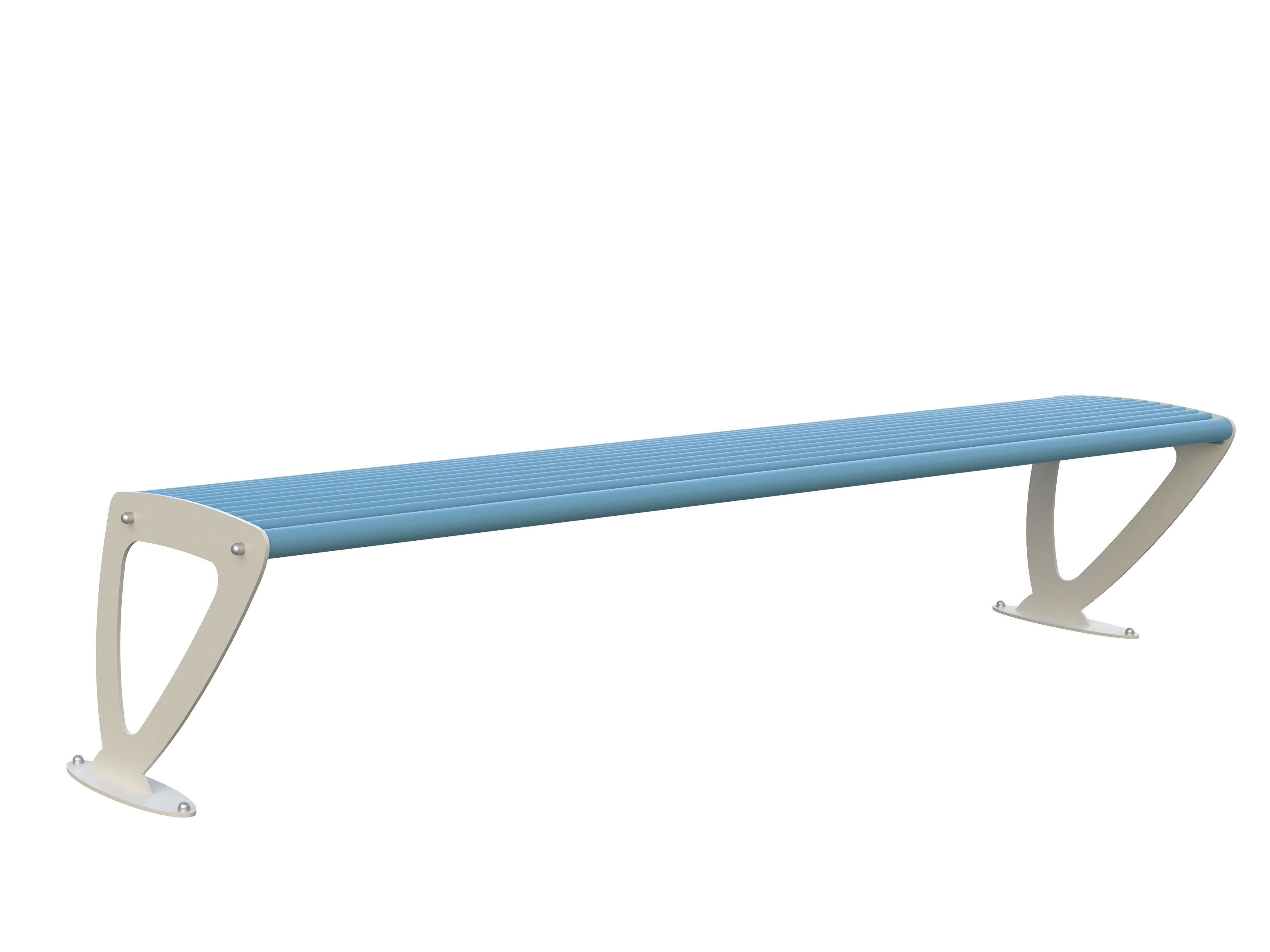 Оцинкованная стальная скамья без спинки Lazzari BRUXELLES ARCH-00030594 - Вид №2