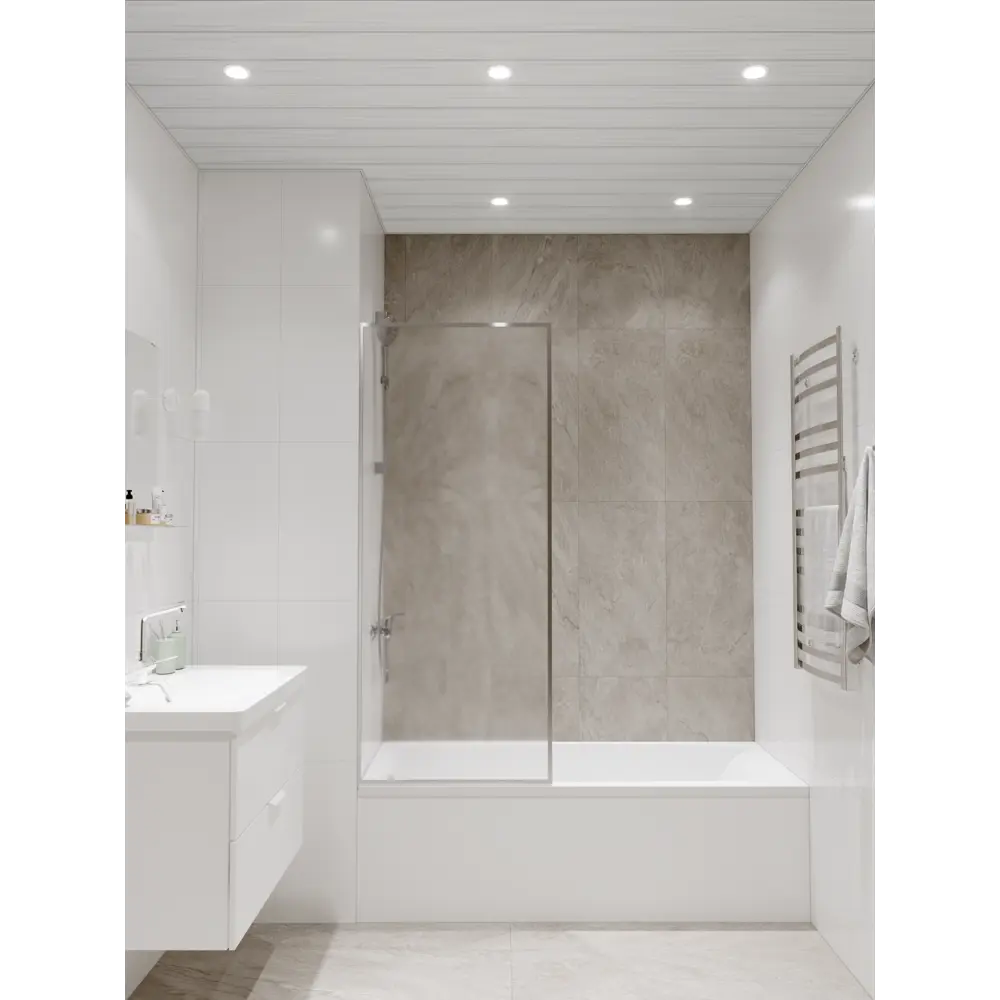 Набор реек 2x1 м цвет серебристый металлик, без раскладки БАРД STLM-2178733