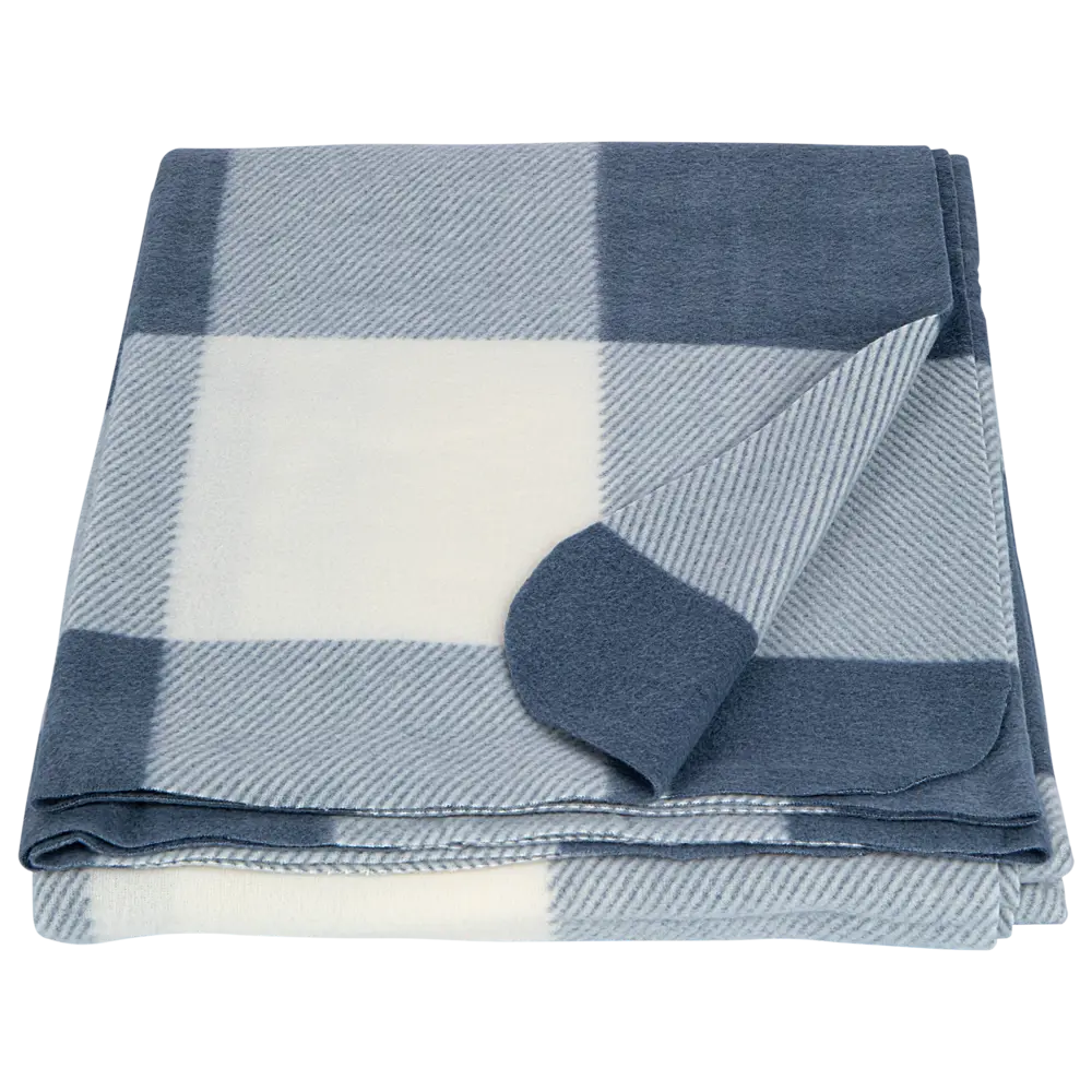 ROCKSOLID Плед Windsor клетчатый синий флисовый 130x170 см 89390242 STLM-1564452