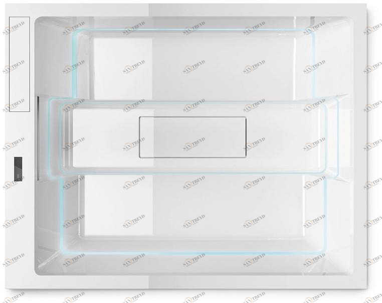 Gruppo Treesse Прямоугольная гидромассажная ванна с хромотерапией Treesse ghost sun-id-1385643