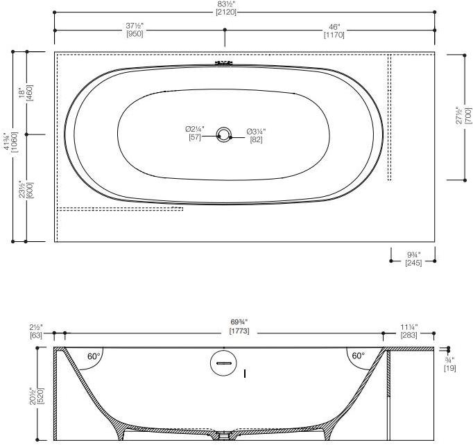 Blu Bathworks® Отдельностоящая ванна синего цвета ∙ stone ™ Amanpuri Bt6700 - Вид №3