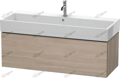 LC617903131 Тумбочка подвесная L-Cube #LC6179 1184 x 459 мм Сосна серебристая, декор Duravit