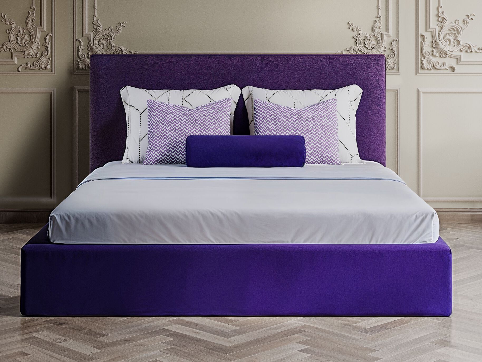 Двуспальная мягкая кровать из ткани Marianna Piccolo Anita ARCH-00143960