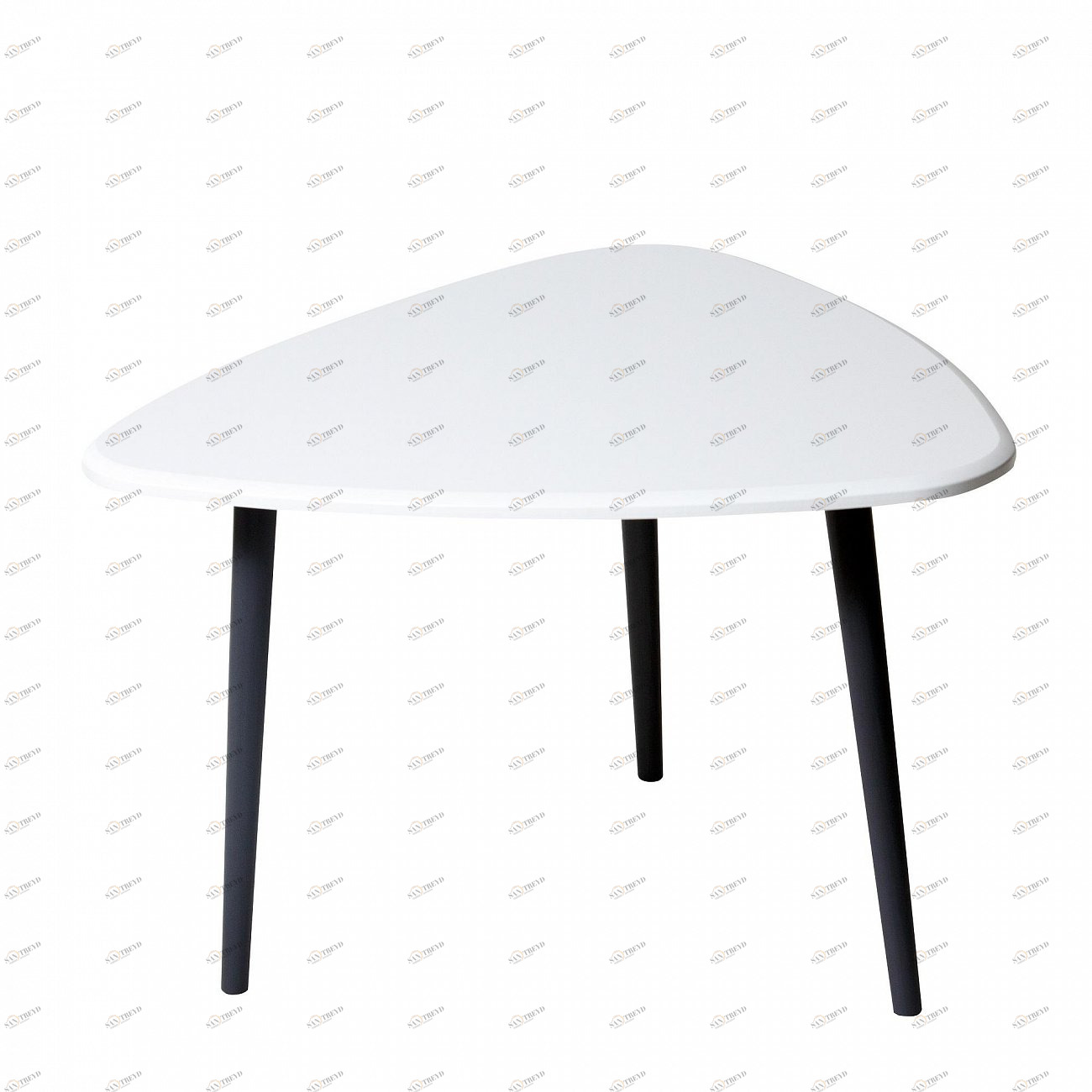 Журнальный столик с деревянными ножками белый Leset "Мельбурн" IMPEX  00-3967357 Белый;коричневый 