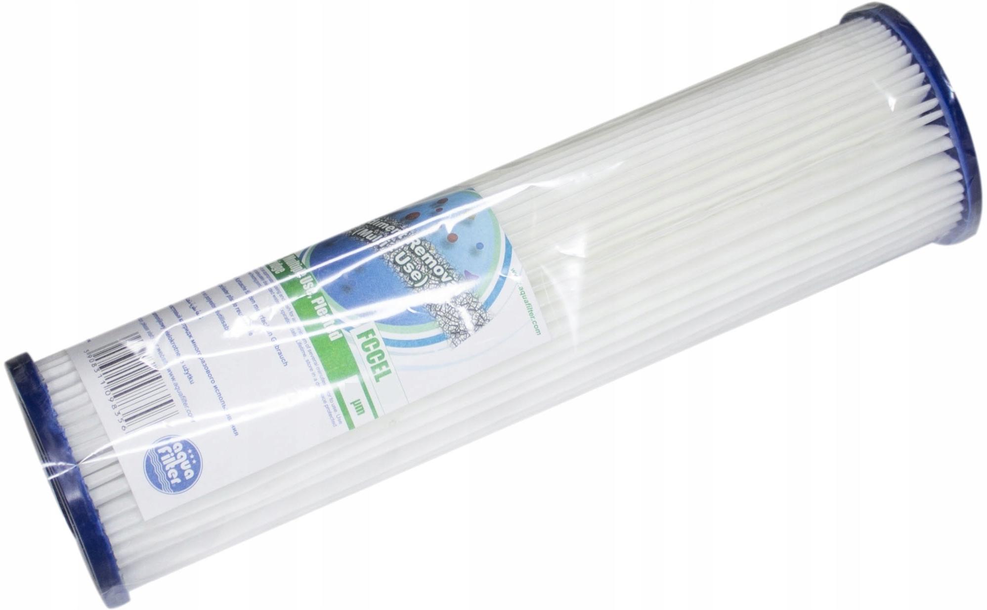 Картридж "гармошечного типа" 10SL - 20 мкм (полиэстер, многократного использования, для холодной воды) Aquafilter FCCEL20, 634 