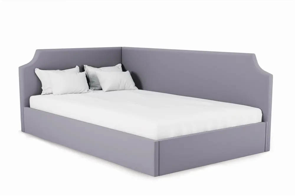 91763996 Кровать Costa Джуниор с подъемным механизмом 90x100x213 см левый угол велюр цвет сиреневый STLM-1078696