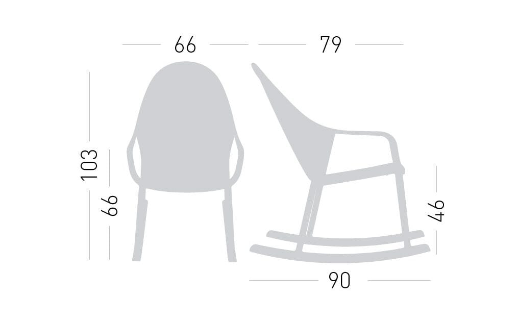 Кресло-качалка из инженерного пластика GABER Gianet ARCH-00117928 - Вид №5