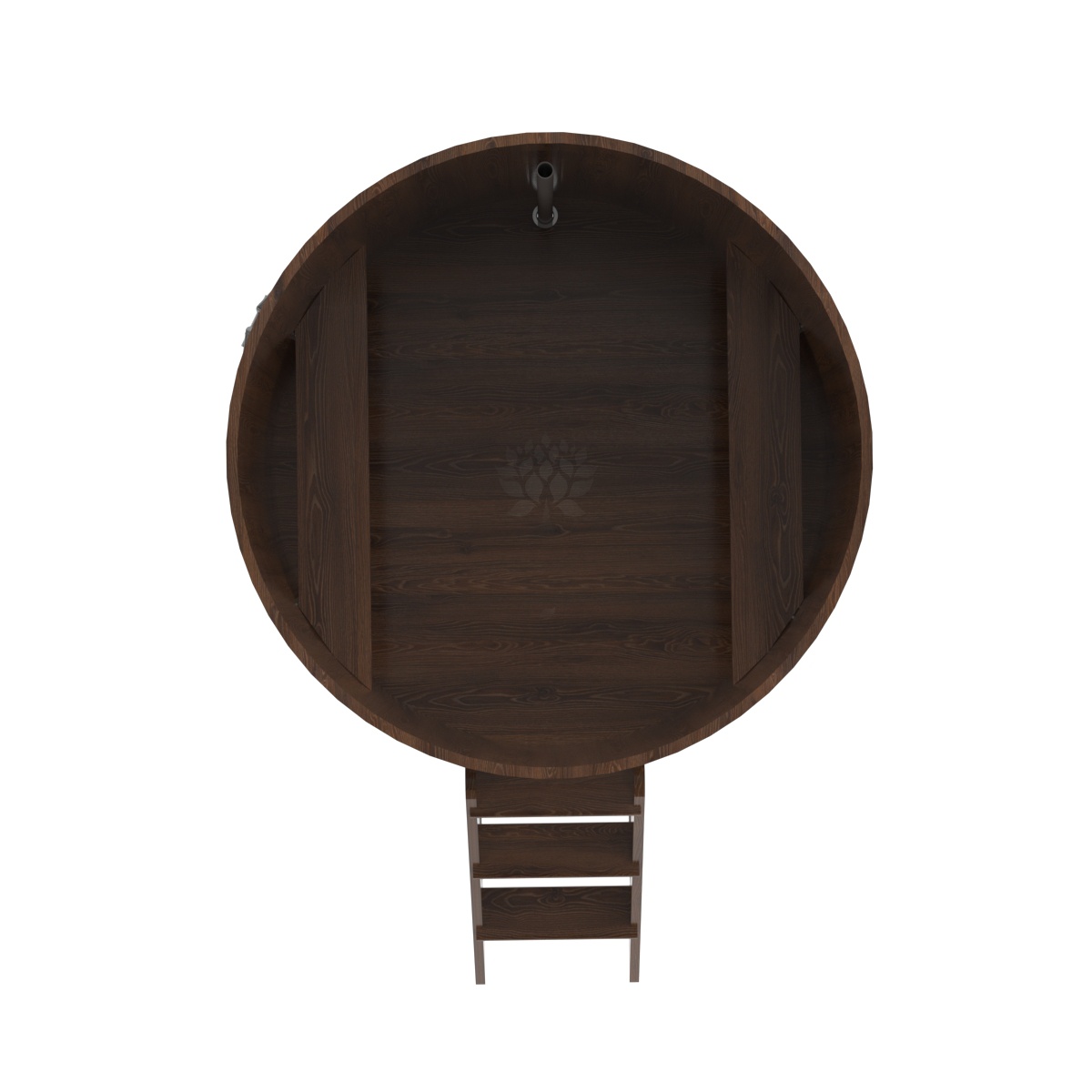 1304 Купель круглая из дуба d=1,50х1,2 морёная Alyarus  - Вид №4