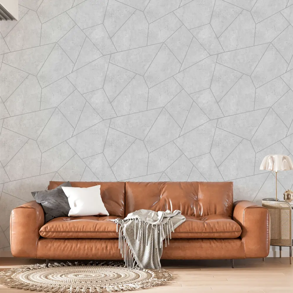 VOG COLLECTION Обои Гермес темно-серые флизелиновые с рельефным узором 89347428 STLM-0813783 - Вид №1