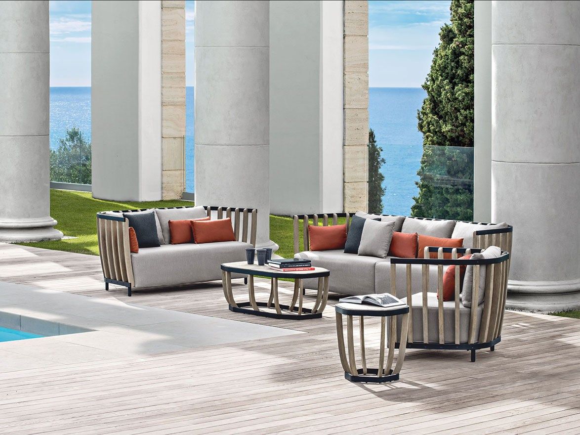 Садовое кресло из тикового дерева с подлокотниками Ethimo ARCH-00134763 - Вид №4