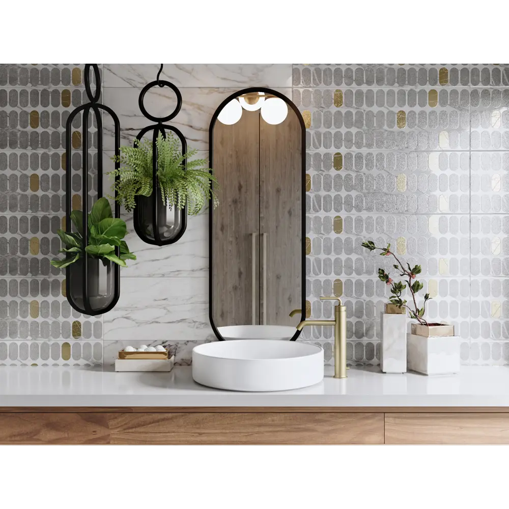 Плитка настенная Калакатта 25x75 см 1.5 м² матовая цвет белый 84789494 STLM-2048352 Santreyd  - Вид №2