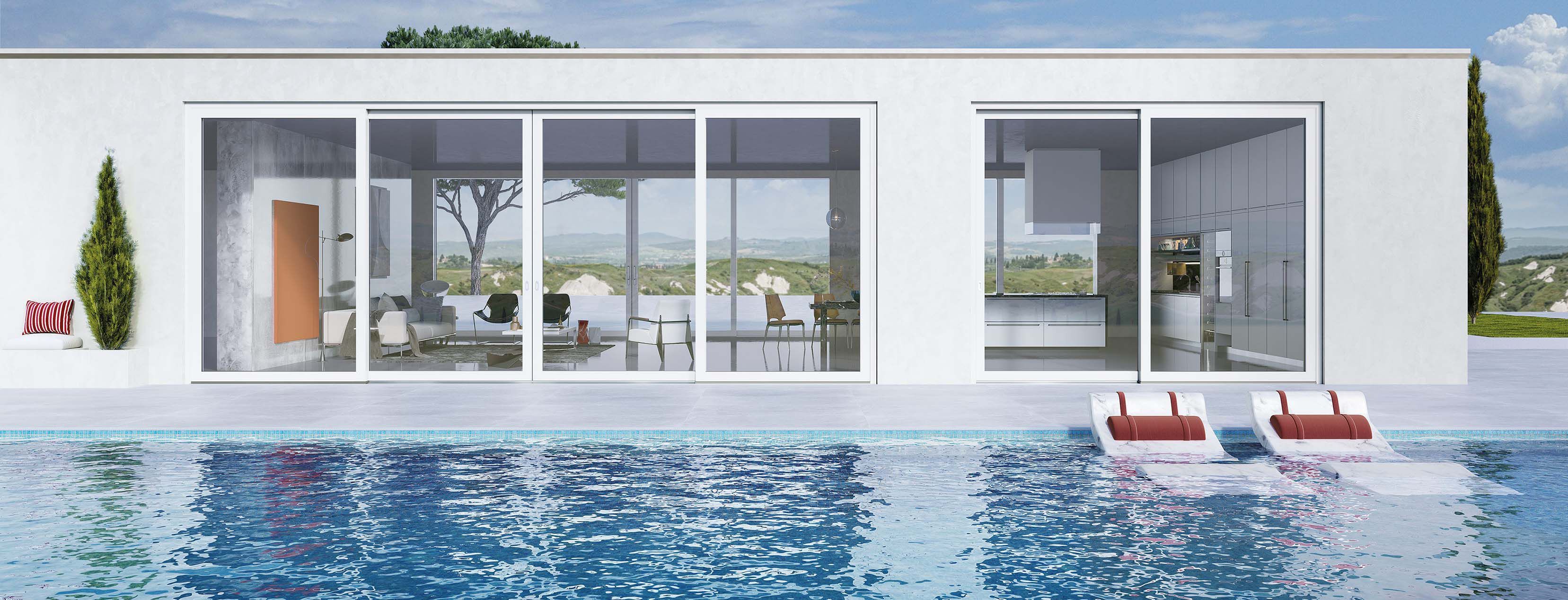 Раздвижные окна из ПВХ D&V Serramenti EASYSLIDE HS 70 ARCH-00101368 - Вид №6