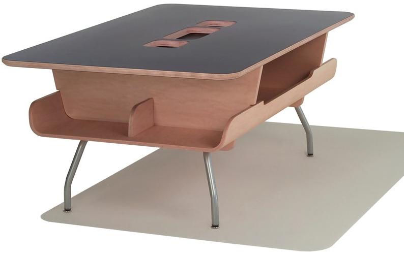 Herman Miller Прямоугольный деревянный журнальный столик с вещевым ящиком sun-id-1512108 - Вид №4