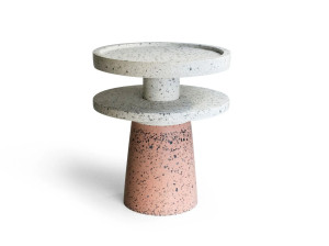 Круглый бетонный журнальный столик