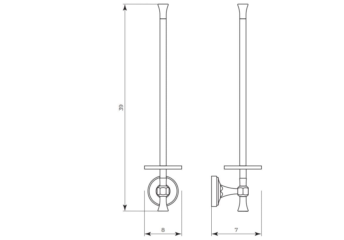 Латунный запасной держатель рулона Gaia Mobili Complements ARCH-00028800 - Вид №2
