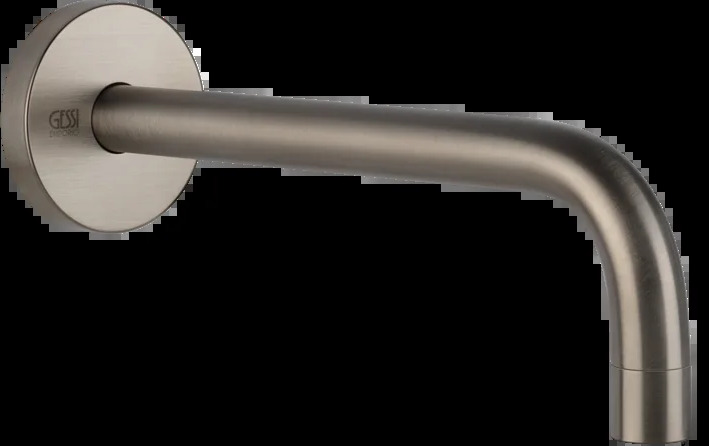 Носик для умывальника 38783 149 Gessi Via tortona МАТОВЫЙ НИКЕЛЬ FINOX