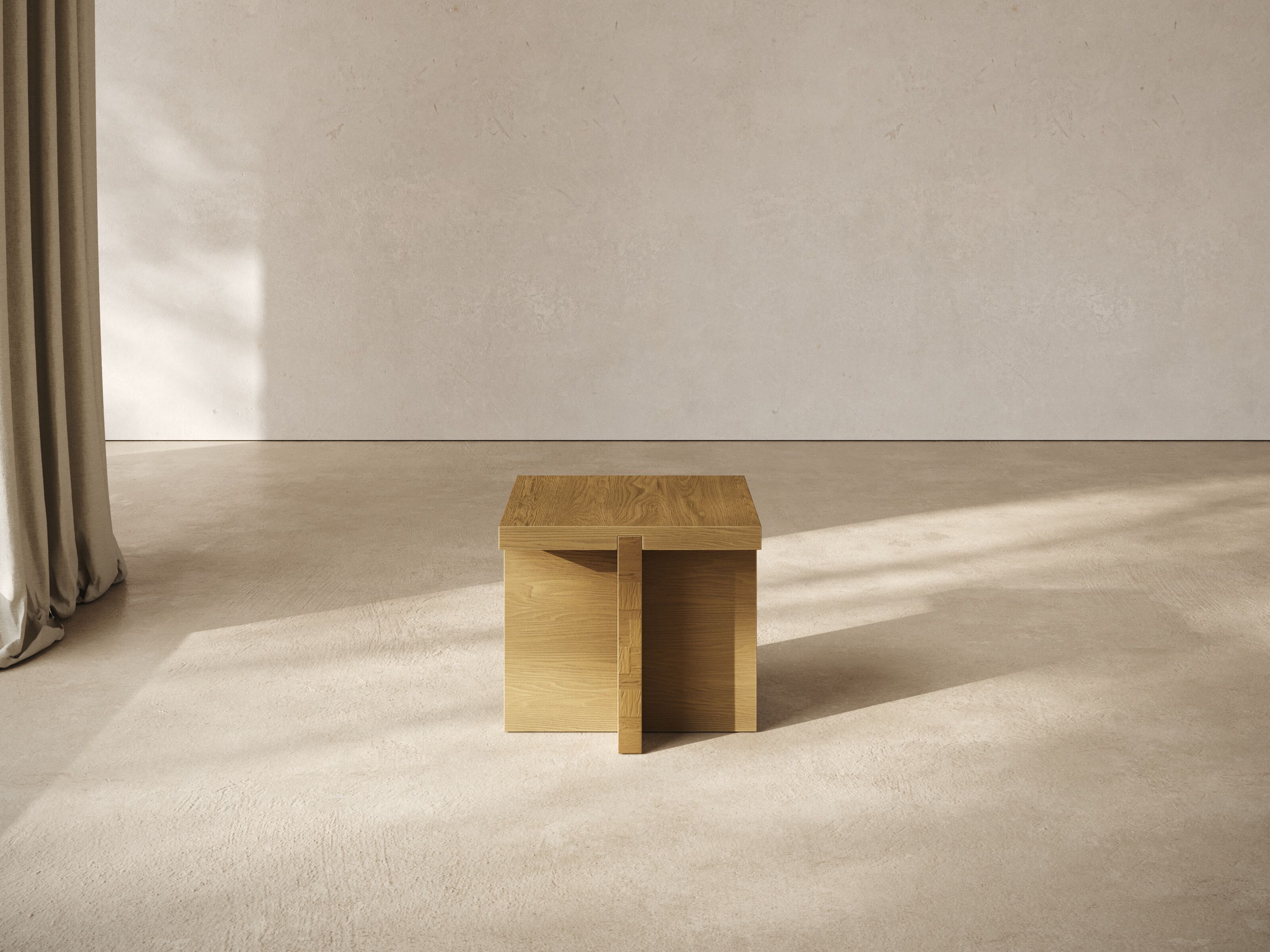Низкий квадратный журнальный столик из дуба Serax Rudolph ARCH-00122739 - Вид №3