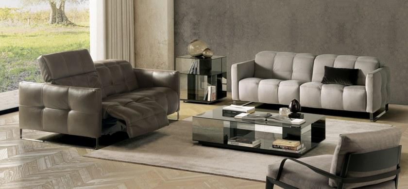 Natuzzi Откидной кожаный диван с тафтингом Philo sun-id-1438737 - Вид №3