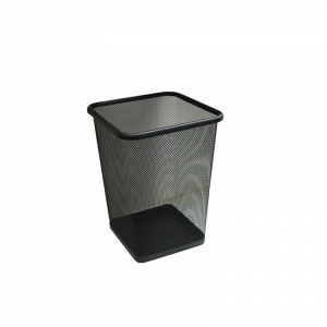 KIC102 Черная сетчатая офисная корзина из окрашенной стали, вместимость 10 л. Merida