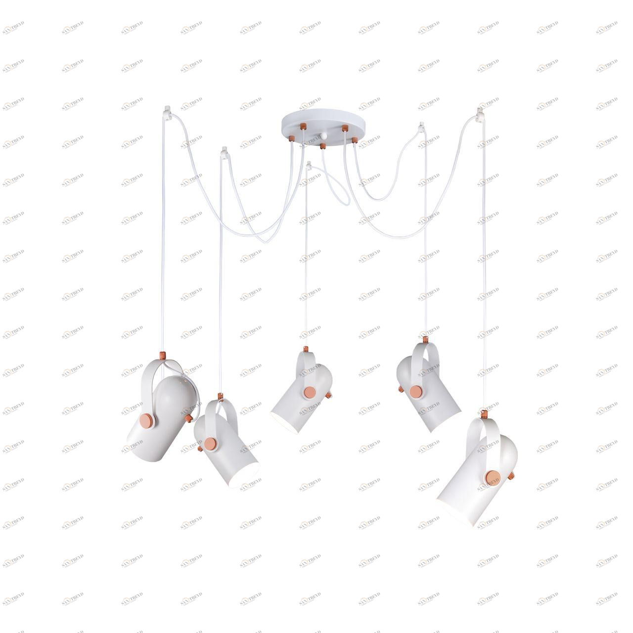 Подвесная люстра Favourite Ampolla 2008-5P FAVOURITE ДИЗАЙНЕРСКИЕ, AMPOLLA 108661 Белый 
