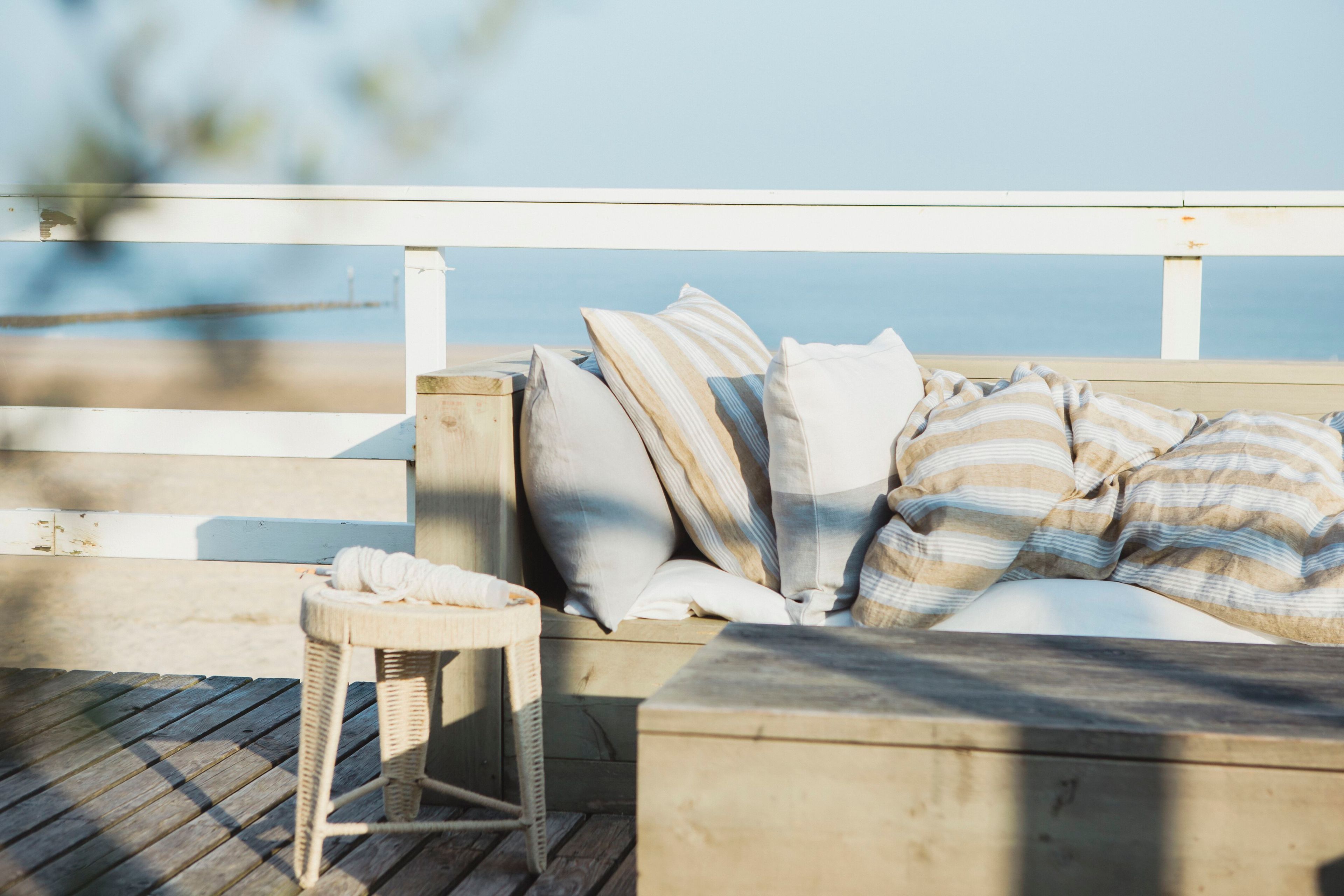 Льняная полосатая прямоугольная подушка Libeco Home Маора ARCH-00083374 - Вид №2