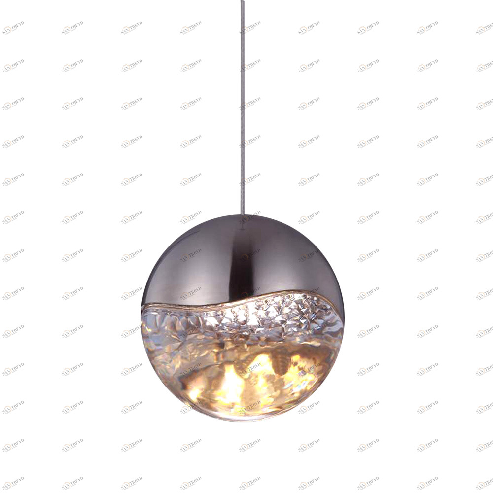 Подвесной светильник Globo 1U nickel от Delight Collection SD3301-1U nickel DELIGHT COLLECTION ДИЗАЙНЕРСКИЕ 243701 Прозрачный;никель 