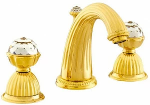 Bronces Mestre Смеситель для мойки на 3 отверстия с кристаллами swarovski® Artica