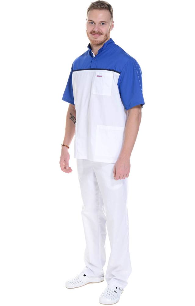 61951 Костюм "Лидер" белый василек  Медицинская одежда  размер 60-62/182-188 Спецодежда  - Вид №13