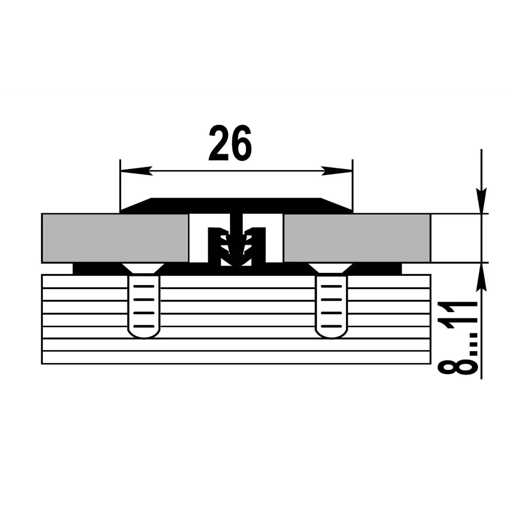 Порог Т-образный Floorexpert для бесшовных переходов пола 89133698 STLM-0888941 - Вид №4