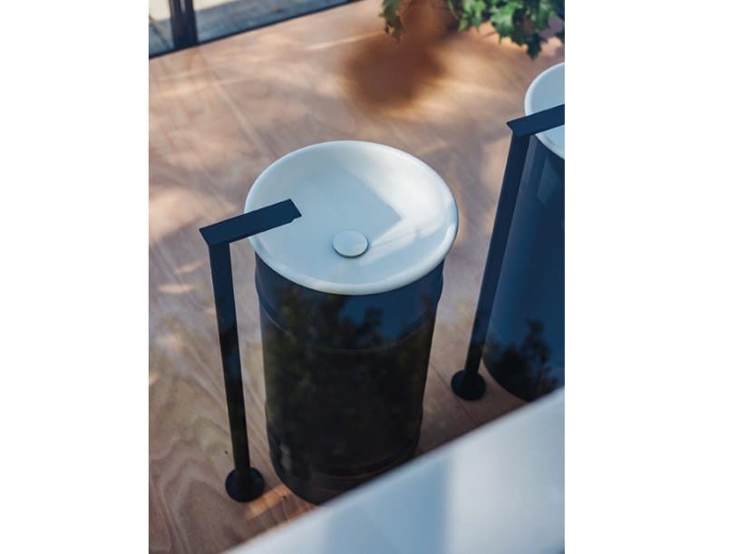 Круглая отдельно стоящая раковина из нержавеющей стали Agape Вьекес ARCH-00108814 - Вид №1