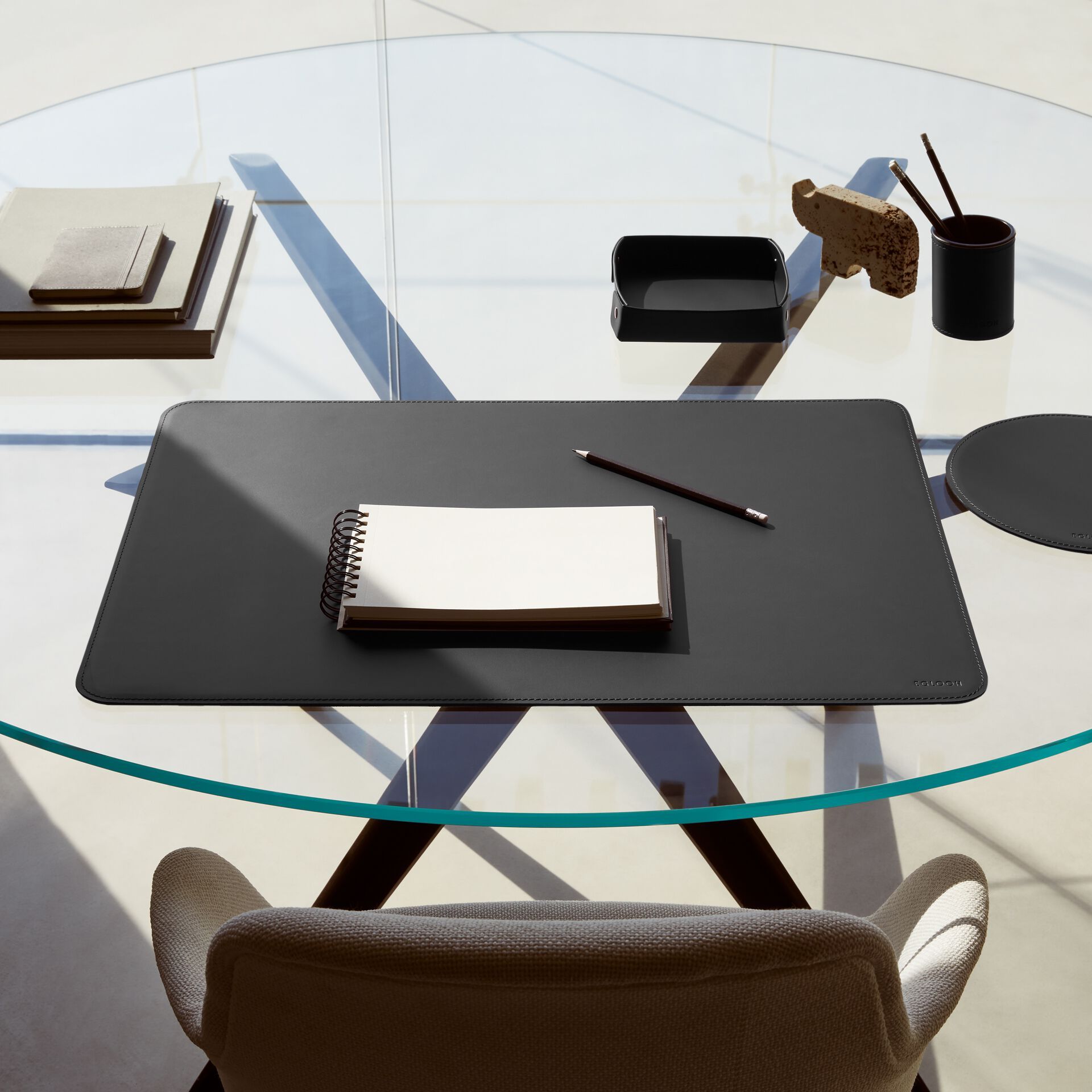 Регенерированный кожаный круглый коврик для мыши EGLOOH ATLANTE ARCH-00149473 - Вид №7