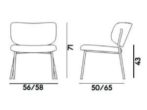 Стальное кресло с мягким сиденьем