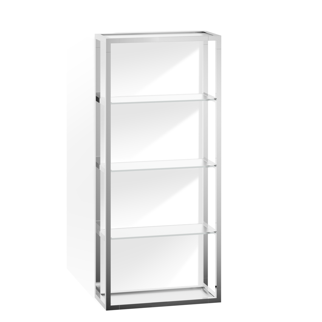 полка ET 8 DECOR WALTHER Хром / Стекло сатинированное 702700 