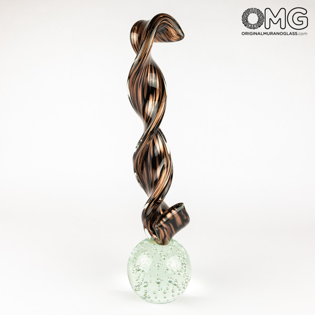 3608 ORIGINALMURANOGLASS Скульптура Лента - авантюрин - муранское стекло OMG 9 см  - Вид №1