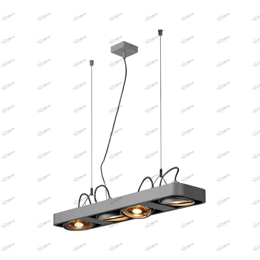 Подвесной светильник серебристый SLV Aixlight R2 Long 159224 SLV ДИЗАЙНЕРСКИЕ, AIXLIGHT R2 SILVER 00-3889715 Серебро 