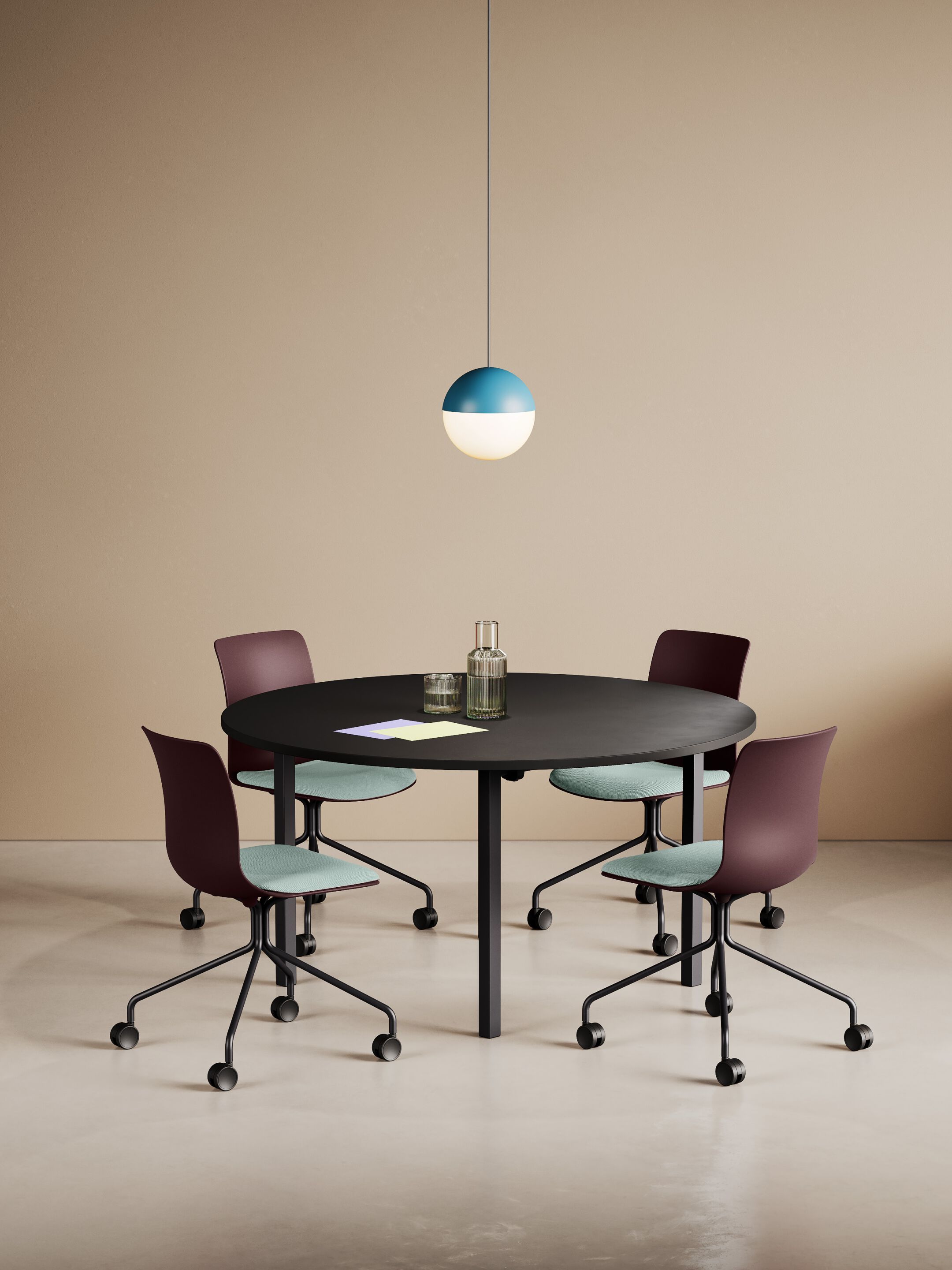 4-спицевое тканевое офисное кресло с колесами IBEBI Nume ARCH-00008552 - Вид №2