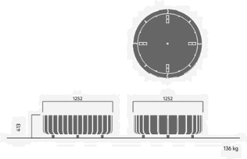VESTRE Круглые стальные кашпо для общественных мест Stripes sun-id-1464310 - Вид №6