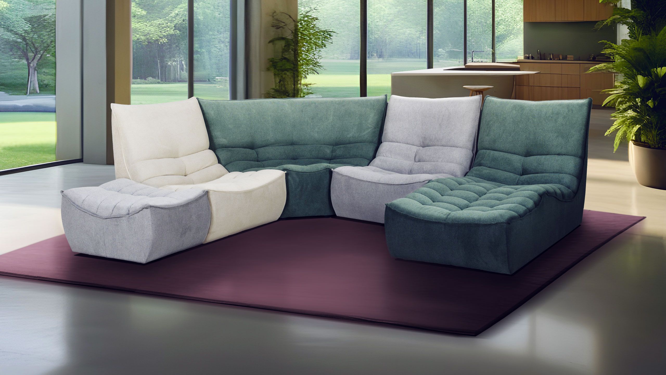 Ткань диван Calia Italia Modular ARCH-00123935 - Вид №5