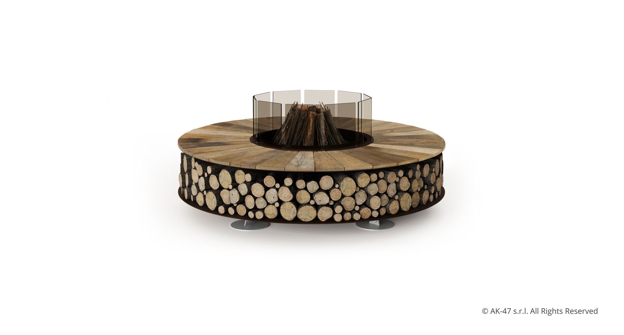 Жаровня из стали и дерева Ak47 Design ZERO WOOD ARCH-00082569 - Вид №1