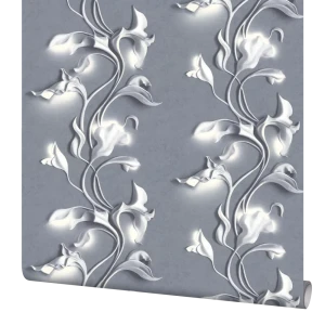 Обои флизелиновые Palitra Home Barelief темно-серые 1.06 м HC72275-41