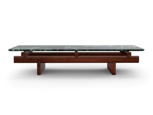 Мраморный прямоугольный низкий журнальный столик