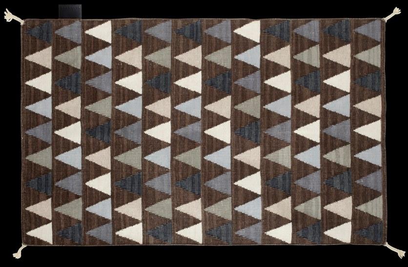 ASPLUND Прямоугольный шерстяной коврик ручной работы с геометрическими мотивами Mini flag sun-id-1420232 - Вид №5