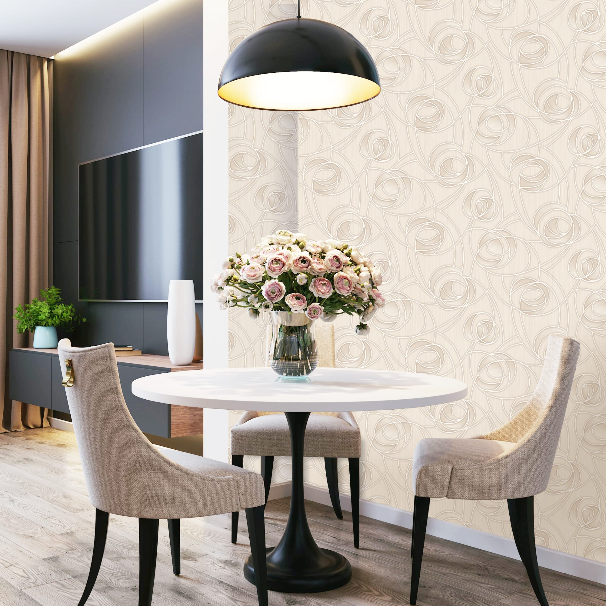 82938314 Обои бумажные бежевые 0.53 м 1024-01 Некст Santreyd  - Вид №3