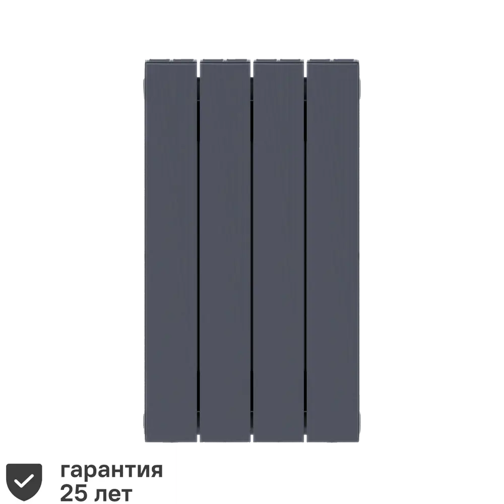 Радиатор секционный Rifar Supremo S50004RAL7012 500/90 4 секции боковое подключение биметалл серый STLM-2034328