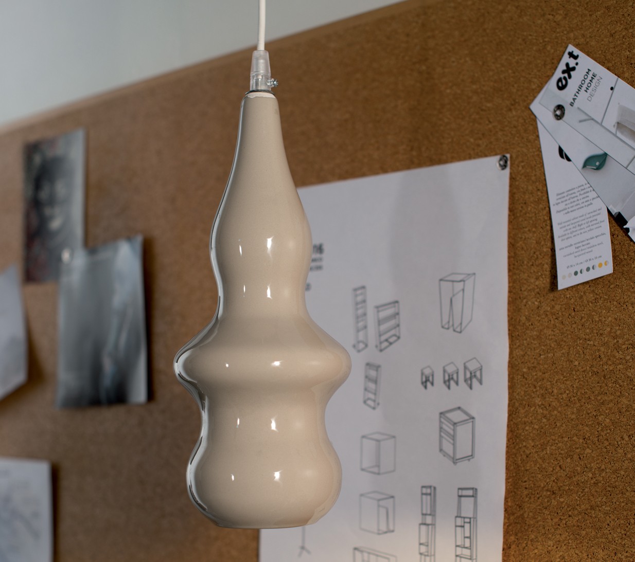 Ex.T Blub 4 Подвесной светильник из серой керамики EXBLUB4GRI - Вид №4