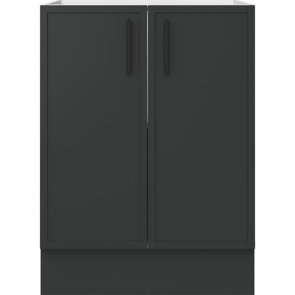Кухонный шкаф напольный Неро 60x82.5x58 см МДФ цвет графит 86584985 STLM-2039887 DELINIA - Вид №3