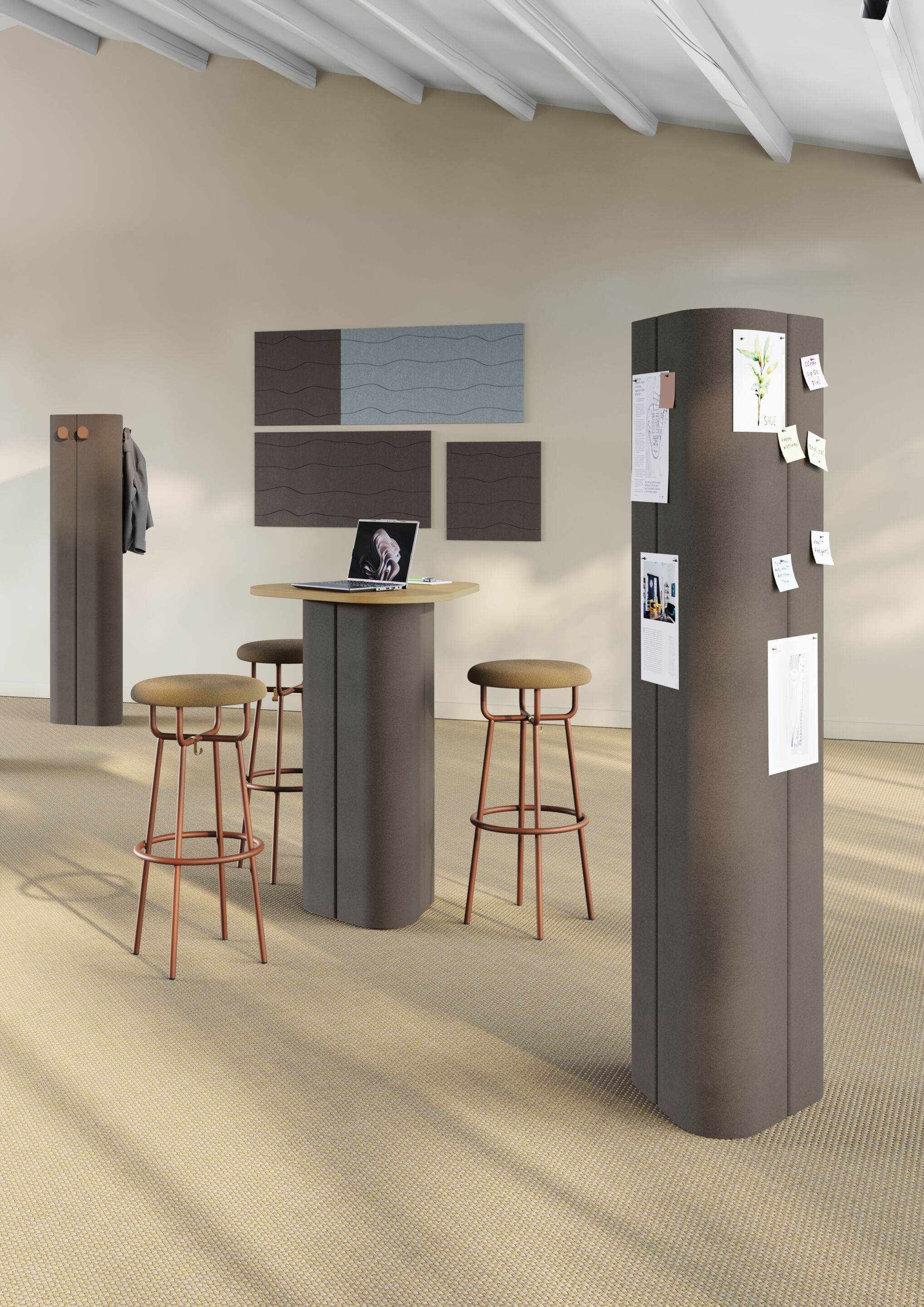 Высокий стол из войлока Manade Манхэттен ARCH-00113527 - Вид №1