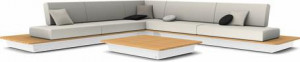 MNST1047 Concept 5 белый столешница из дерева iroko Manutti Air